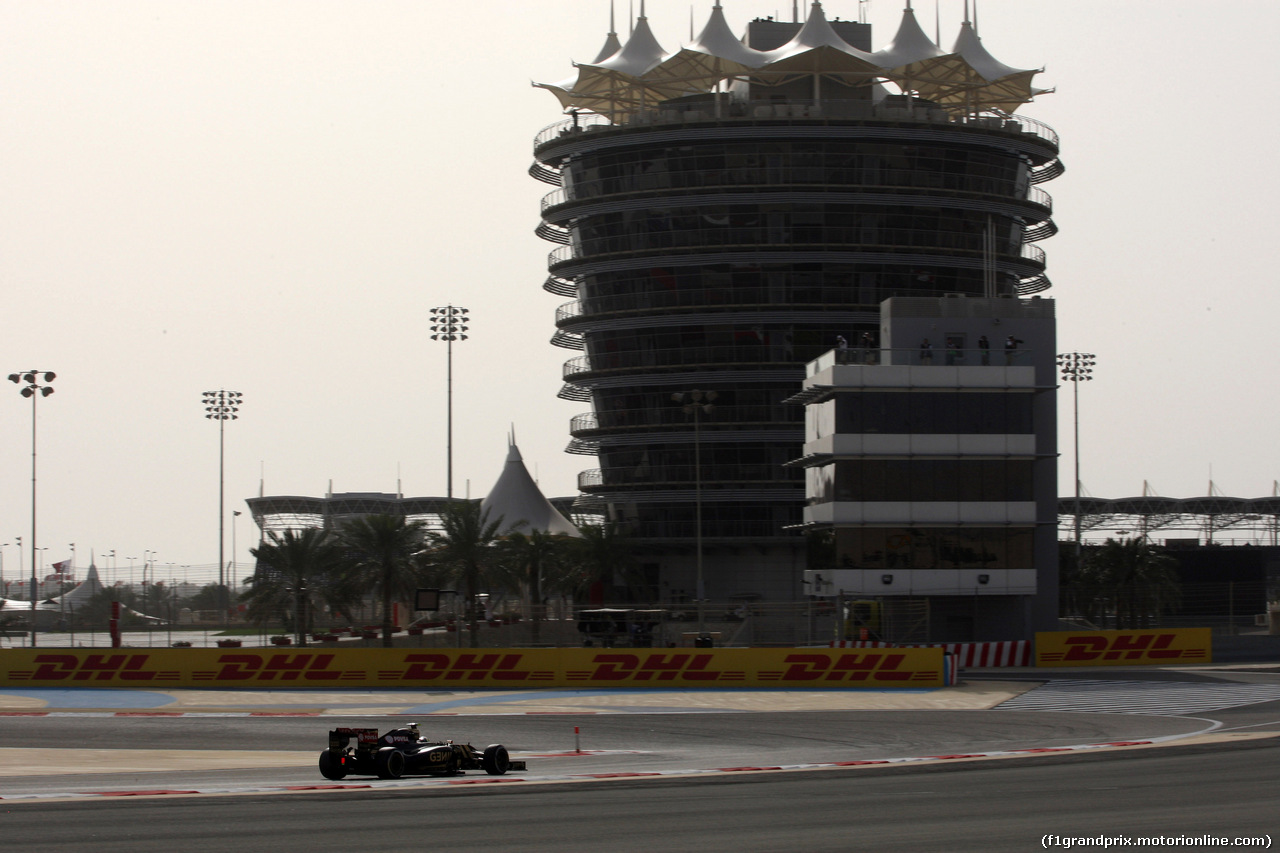 GP BAHRAIN, 18.04.2015 - Prove Libere 3, Pastor Maldonado (VEN) Lotus F1 Team E23