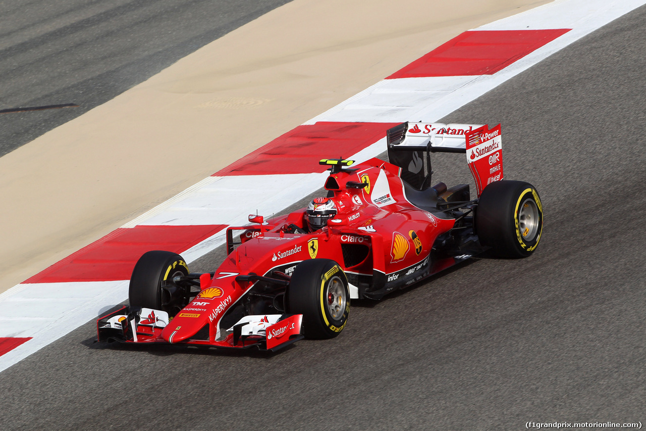 GP BAHRAIN, 18.04.2015 - Prove Libere 3, Kimi Raikkonen (FIN) Ferrari SF15-T