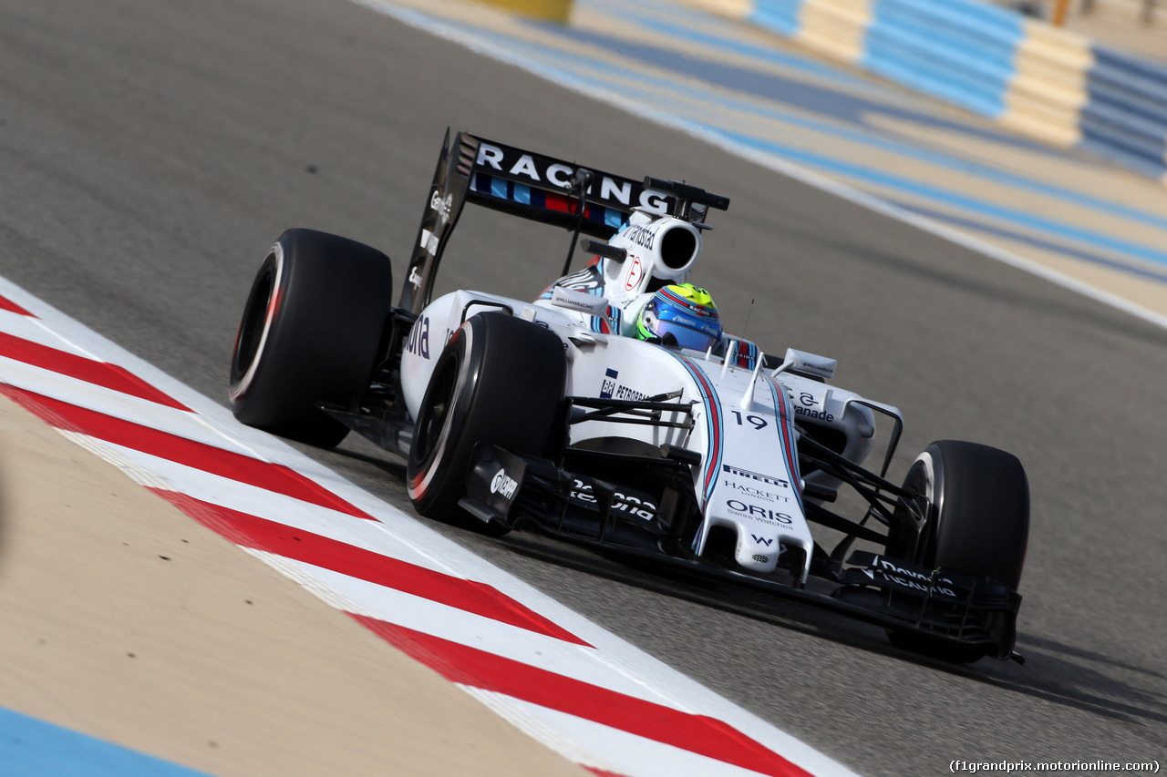 GP BAHRAIN, 18.04.2015 - Prove Libere 3, Felipe Massa (BRA) Williams F1 Team FW37