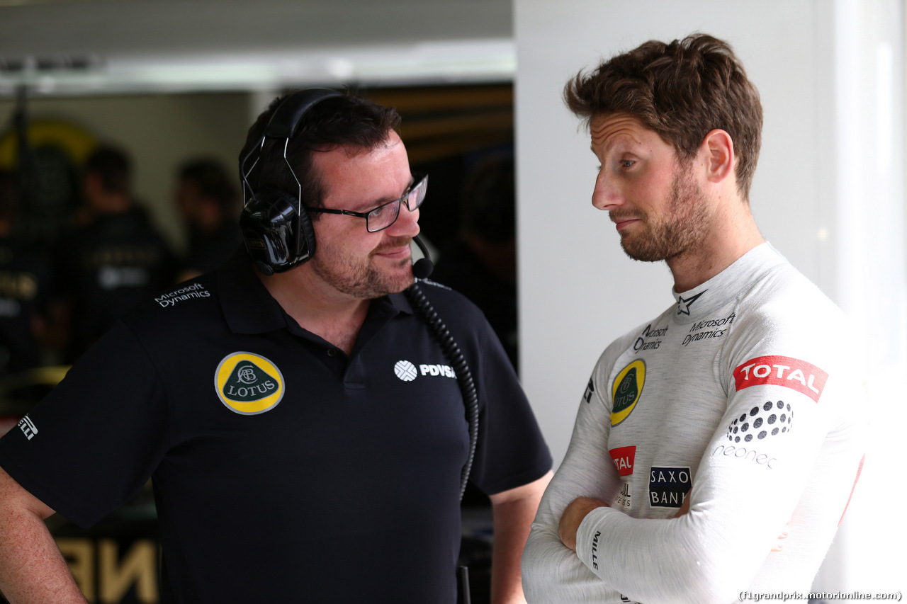 GP BAHRAIN, 18.04.2015 - Prove Libere 3, Romain Grosjean (FRA) Lotus F1 Team E23