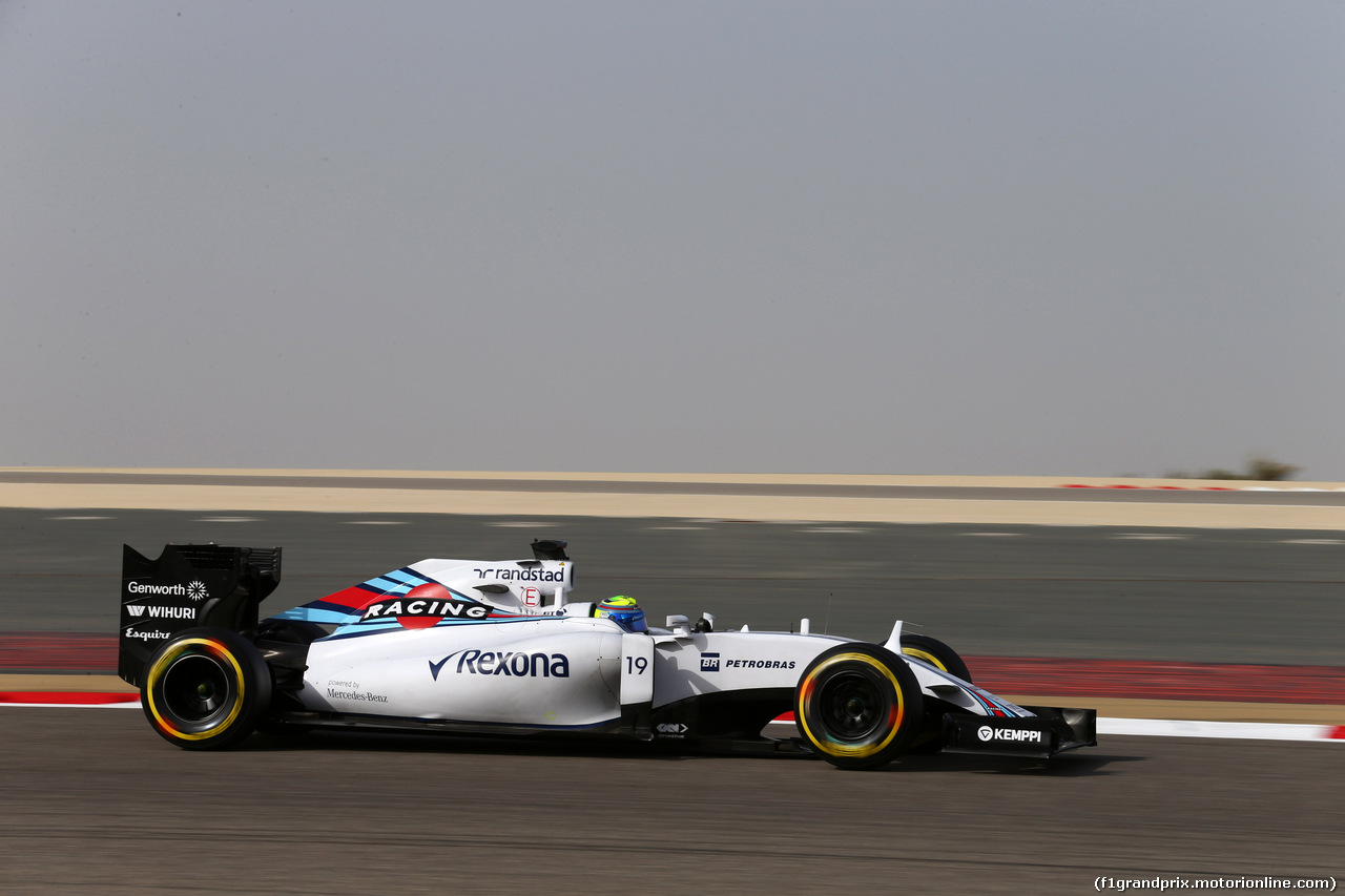 GP BAHRAIN, 18.04.2015 - Prove Libere 3, Felipe Massa (BRA) Williams F1 Team FW37