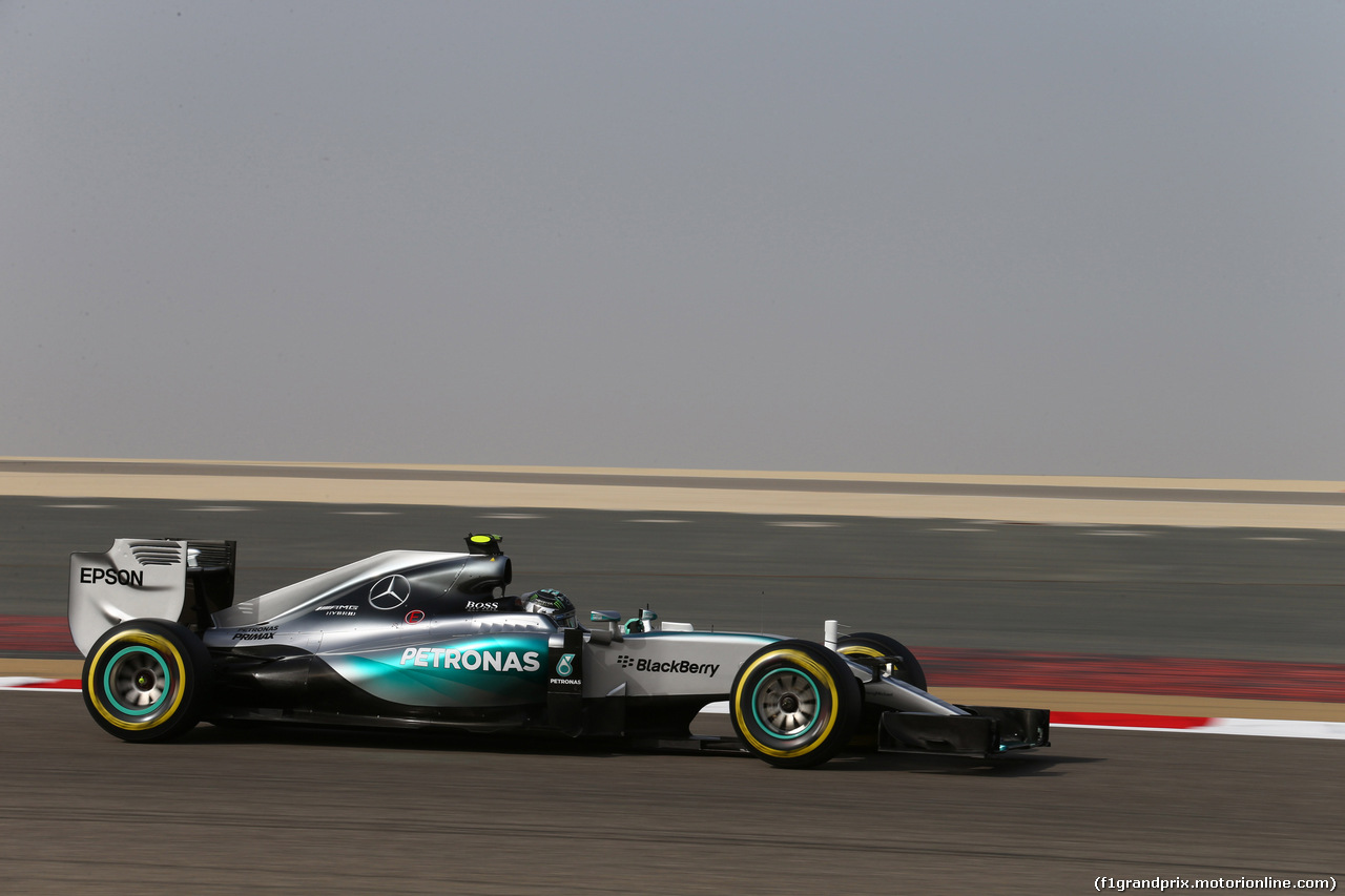 GP BAHRAIN, 18.04.2015 - Prove Libere 3, Nico Rosberg (GER) Mercedes AMG F1 W06