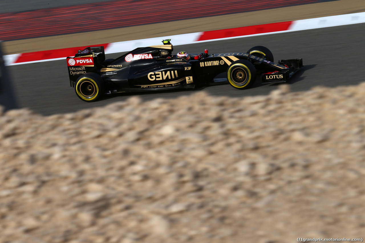 GP BAHRAIN, 18.04.2015 - Prove Libere 3, Pastor Maldonado (VEN) Lotus F1 Team E23