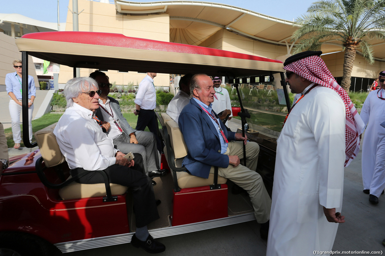 GP BAHRAIN, 18.04.2015 -  King Juan Carlos e Bernie Ecclestone