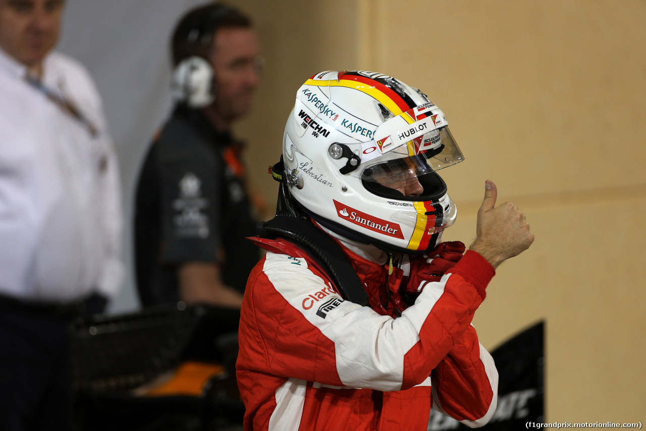 GP BAHRAIN, 18.04.2015 - Qualifiche, secondo Sebastian Vettel (GER) Ferrari SF15-T