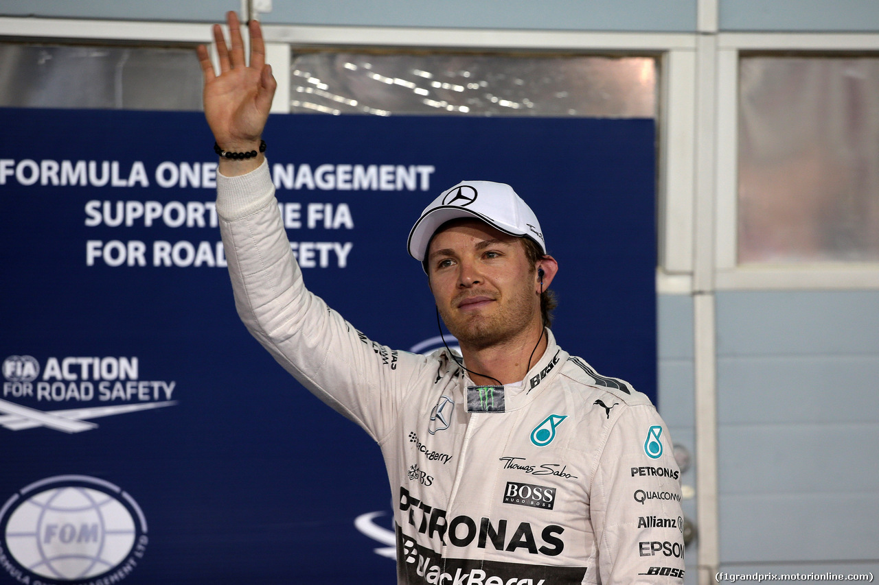 GP BAHRAIN, 18.04.2015 - Qualifiche, terzo Nico Rosberg (GER) Mercedes AMG F1 W06