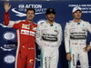 GP BAHRAIN, 18.04.2015 - Qualifiche, Lewis Hamilton (GBR) Mercedes AMG F1 W06 pole position, secondo Sebastian Vettel (GER) Ferrari SF15-T e terzo Nico Rosberg (GER) Mercedes AMG F1 W06