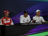 GP BAHRAIN, 18.04.2015 - Qualifiche, Conferenza Stampa, Sebastian Vettel (GER) Ferrari SF15-T, Lewis Hamilton (GBR) Mercedes AMG F1 W06 e Nico Rosberg (GER) Mercedes AMG F1 W06