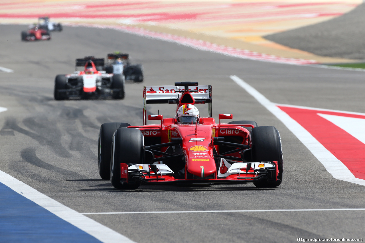 GP BAHRAIN, 17.04.2015 - Prove Libere 1, Sebastian Vettel (GER) Ferrari SF15-T