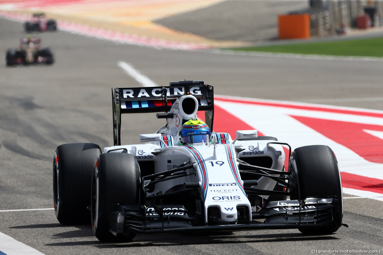 GP BAHRAIN, 17.04.2015 - Prove Libere 1, Felipe Massa (BRA) Williams F1 Team FW37