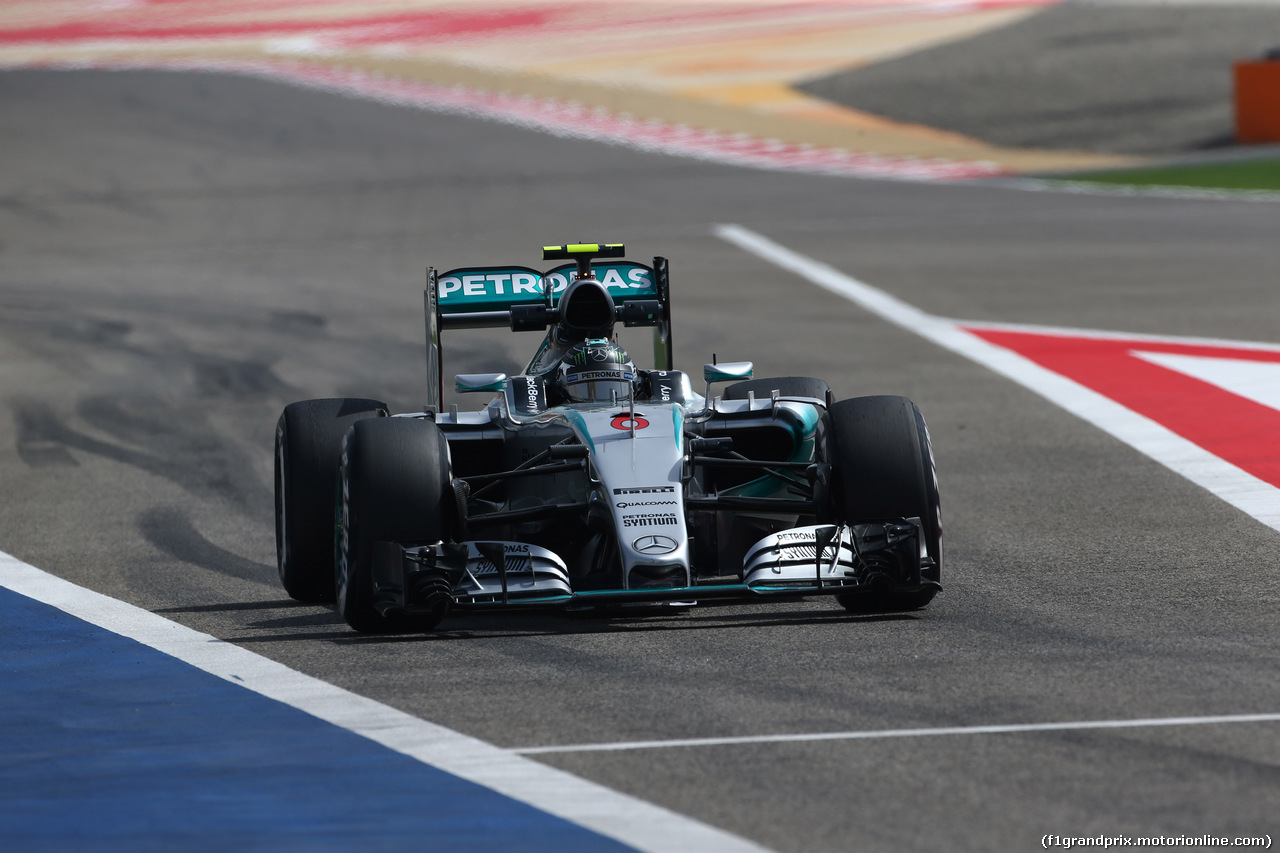 GP BAHRAIN, 17.04.2015 - Prove Libere 1, Nico Rosberg (GER) Mercedes AMG F1 W06