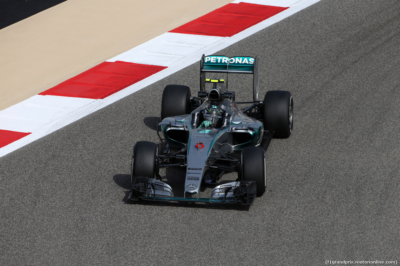 GP BAHRAIN, 17.04.2015 - Prove Libere 1, Nico Rosberg (GER) Mercedes AMG F1 W06