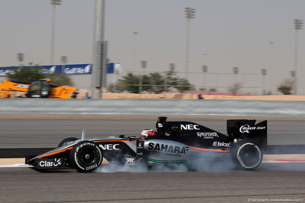 GP BAHRAIN, 17.04.2015 - Prove Libere 1, Nico Hulkenberg (GER) Sahara Force India F1 VJM08