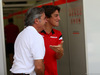 GP BAHRAIN, 17.04.2015 - Free Practice 1, Roberto Merhi (ESP) Manor Marussia F1 Team e Carlos Sainz (ESP) WRC Champion former