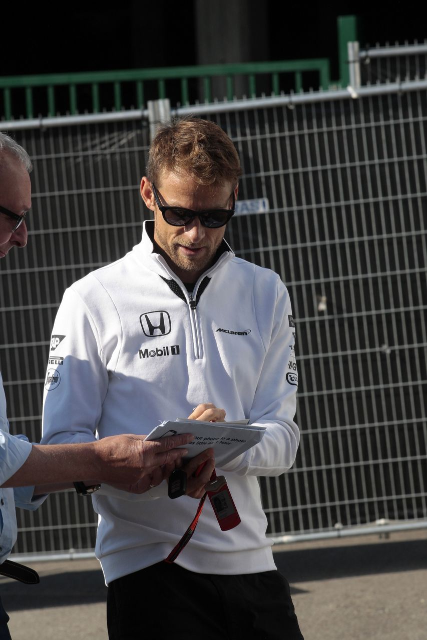 GP BELGIO, 23.08.2015 - Jenson Button (GBR)  McLaren Honda MP4-30.