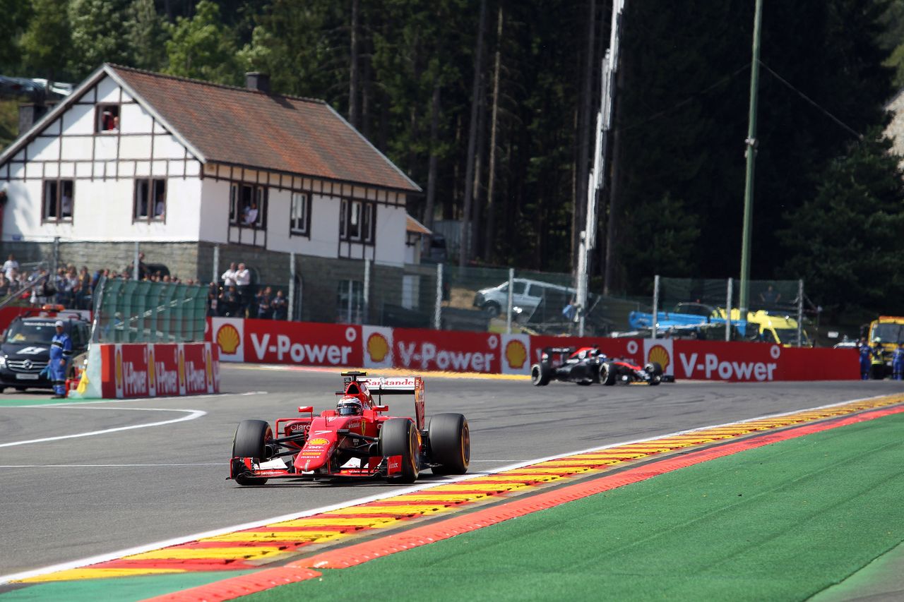 GP BELGIO, 23.08.2015 - Gara, Kimi Raikkonen (FIN) Ferrari SF15-T