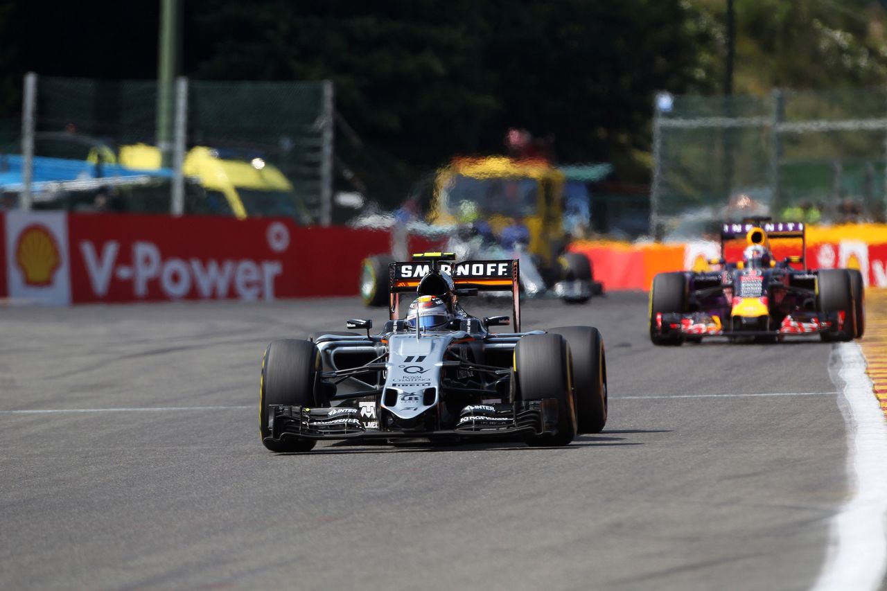 GP BELGIO, 23.08.2015 - Gara, Sergio Perez (MEX) Sahara Force India F1 VJM08