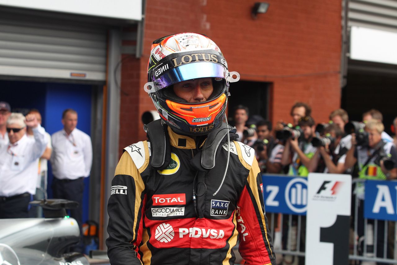 GP BELGIO, 23.08.2015 - Gara, terzo Romain Grosjean (FRA) Lotus F1 Team E23