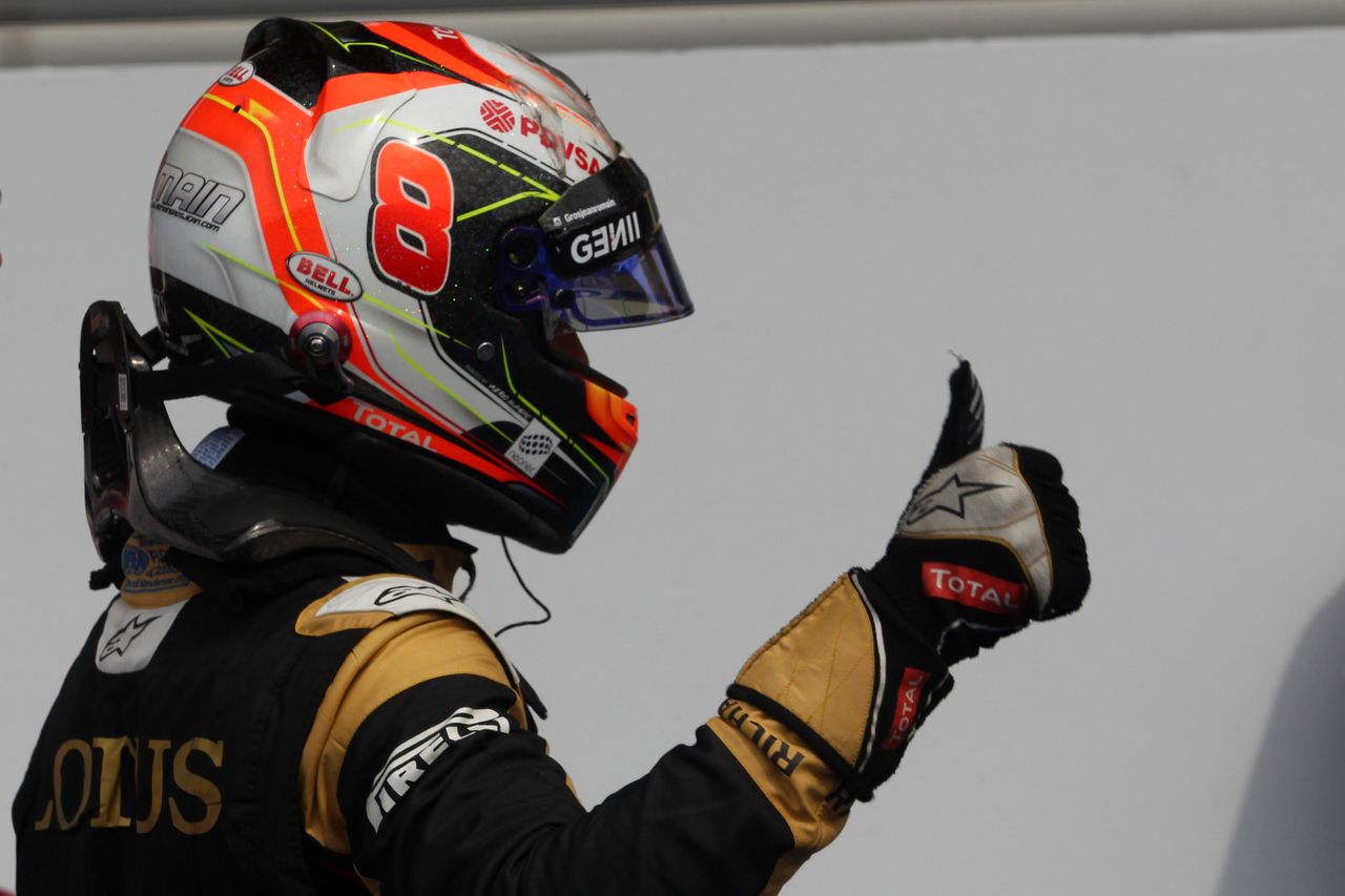 GP BELGIO, 23.08.2015 - Gara, terzo Romain Grosjean (FRA) Lotus F1 Team E23
