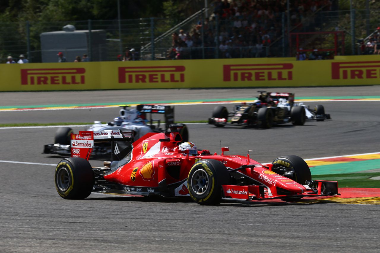 GP BELGIO, 23.08.2015 - Gara, Sebastian Vettel (GER) Ferrari SF15-T