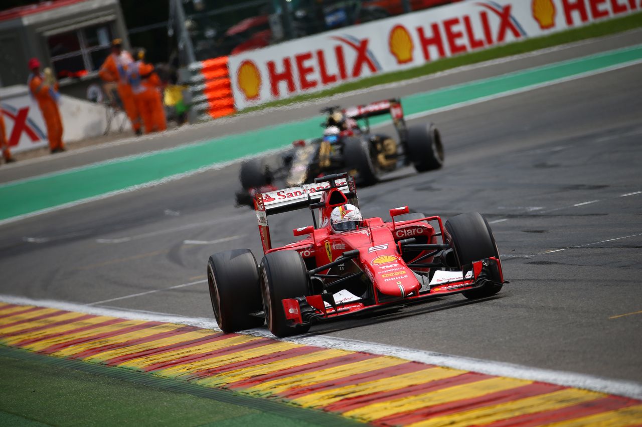 GP BELGIO, 23.08.2015 - Gara, Sebastian Vettel (GER) Ferrari SF15-T