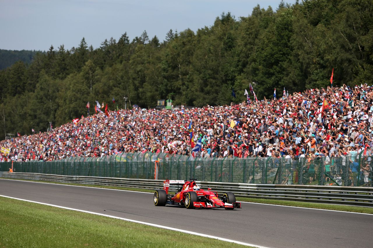 GP BELGIO, 23.08.2015 - Gara, Sebastian Vettel (GER) Ferrari SF15-T