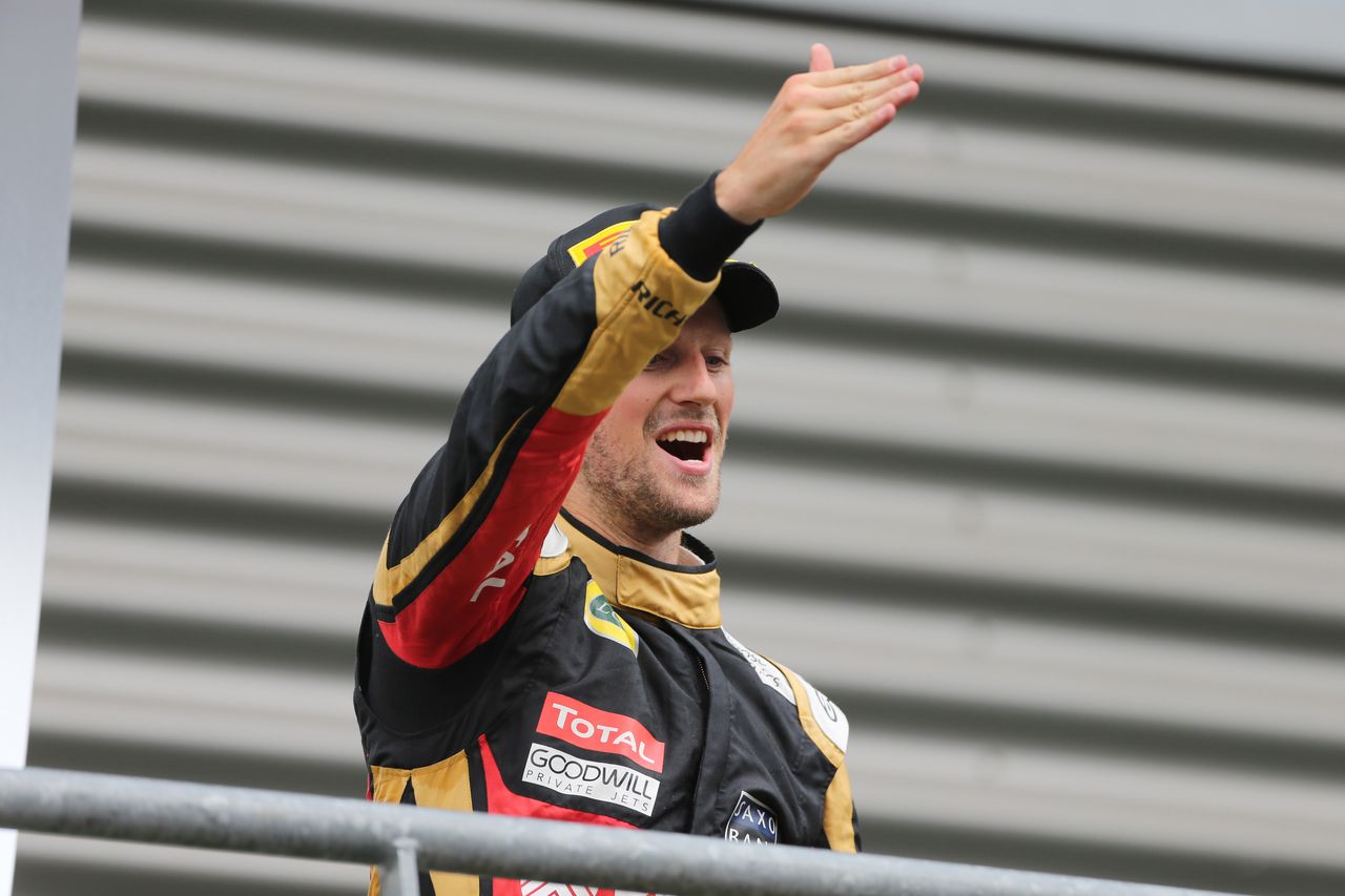 GP BELGIO, 23.08.2015 - Gara, terzo Romain Grosjean (FRA) Lotus F1 Team E23