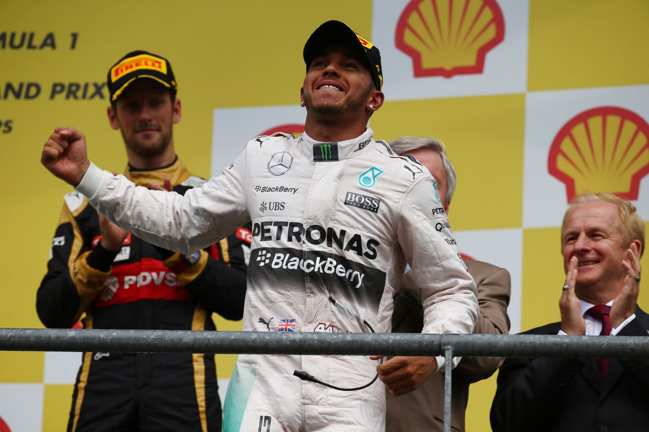GP BELGIO, 23.08.2015 - Gara, 1st position Lewis Hamilton (GBR) Mercedes AMG F1 W06