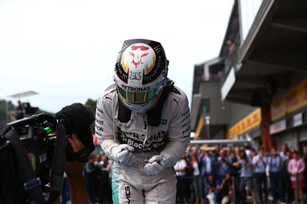 GP BELGIO, 23.08.2015 - Gara, 1st position Lewis Hamilton (GBR) Mercedes AMG F1 W06
