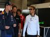 GP BELGIO, 23.08.2015 - Daniil Kvyat (RUS) Red Bull Racing RB11 e Jenson Button (GBR)  McLaren Honda MP4-30.