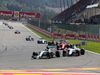 GP BELGIO, 23.08.2015 - Gara, Nico Rosberg (GER) Mercedes AMG F1 W06 e Valtteri Bottas (FIN) Williams F1 Team FW37