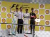 GP BELGIO, 23.08.2015 - Gara, 1st position Lewis Hamilton (GBR) Mercedes AMG F1 W06, secondo Nico Rosberg (GER) Mercedes AMG F1 W06 e terzo Romain Grosjean (FRA) Lotus F1 Team E23