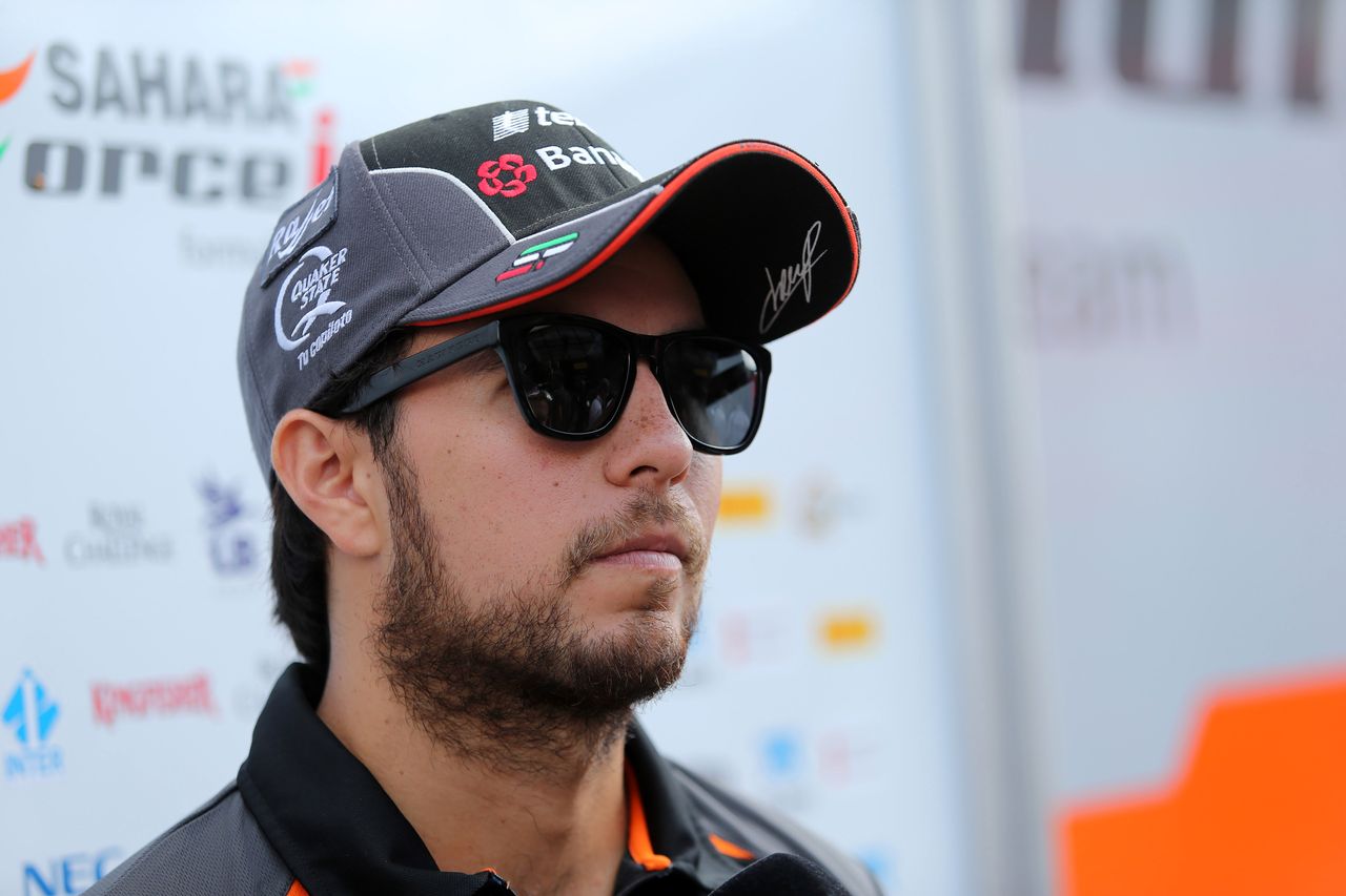 GP BELGIO, 20.08.2015 - Sergio Perez (MEX) Sahara Force India F1 VJM08