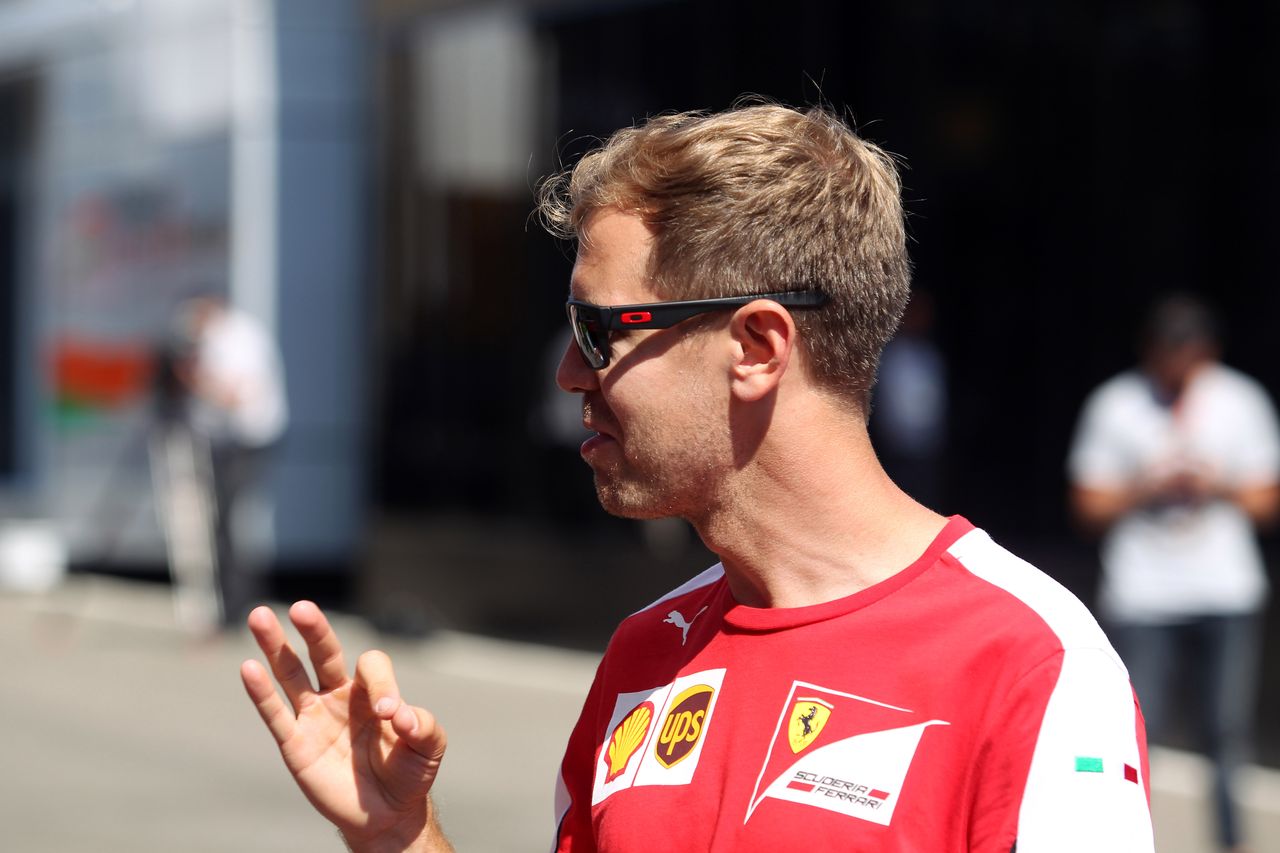 GP BELGIO, 20.08.2015 - Sebastian Vettel (GER) Ferrari SF15-T