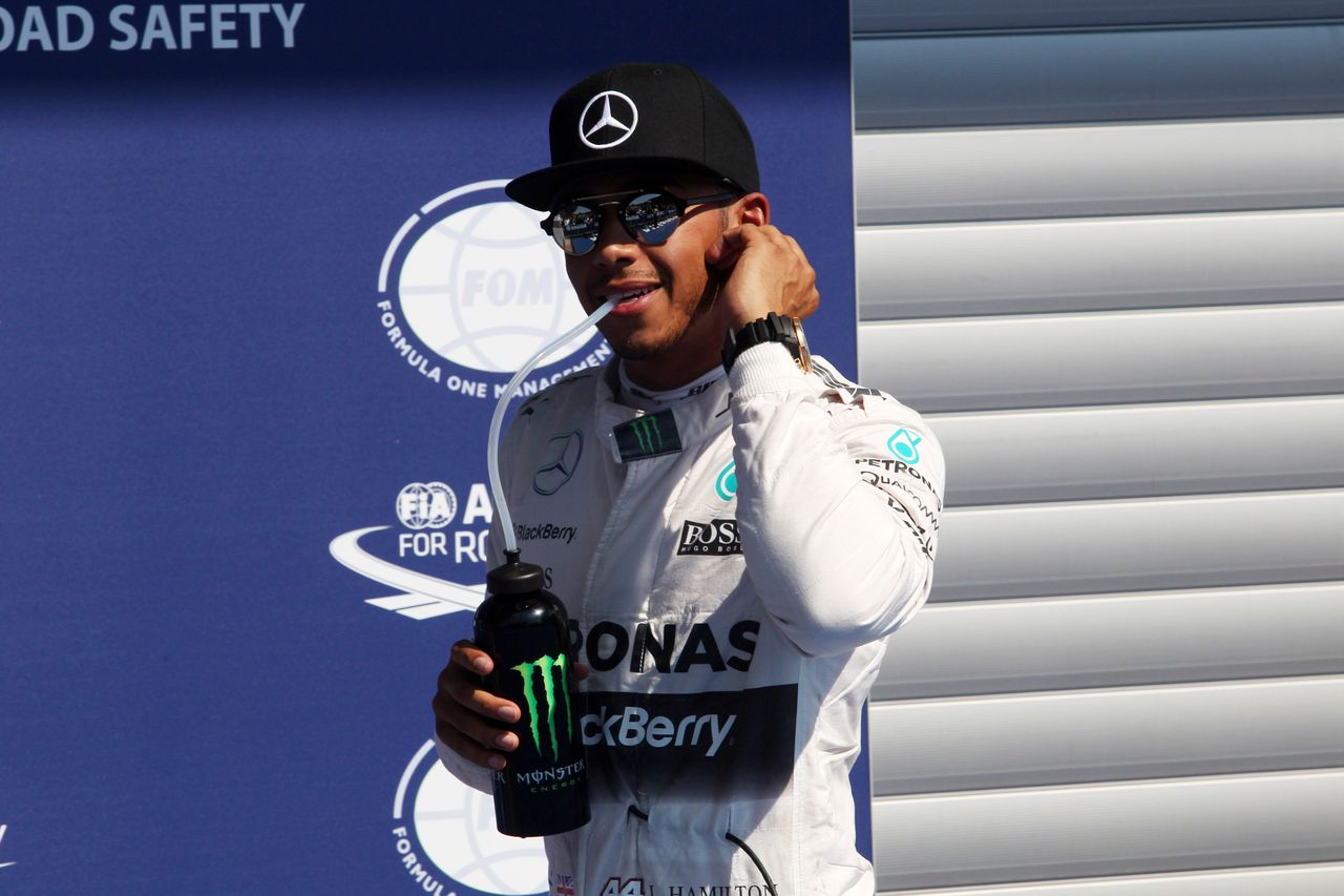 GP BELGIO, 22.08.2015 - Qualifiche, Lewis Hamilton (GBR) Mercedes AMG F1 W06 pole position