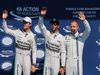 GP BELGIO, 22.08.2015 - Qualifiche, (L-R) secondo Nico Rosberg (GER) Mercedes AMG F1 W06, Lewis Hamilton (GBR) Mercedes AMG F1 W06 pole position e terzo Valtteri Bottas (FIN) Williams F1 Team FW37