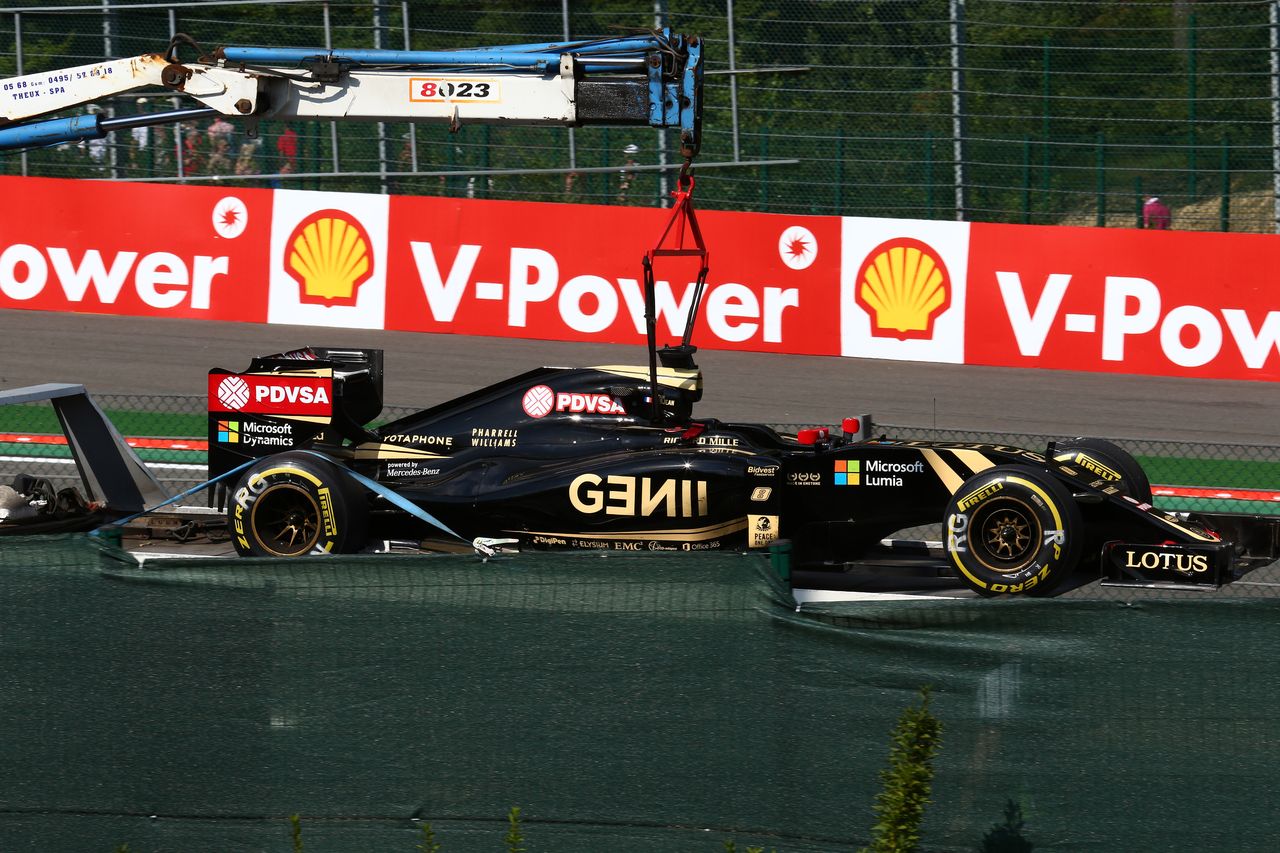 GP BELGIO, 21.08.2015 - Prove Libere 2, Romain Grosjean (FRA) Lotus F1 Team E23