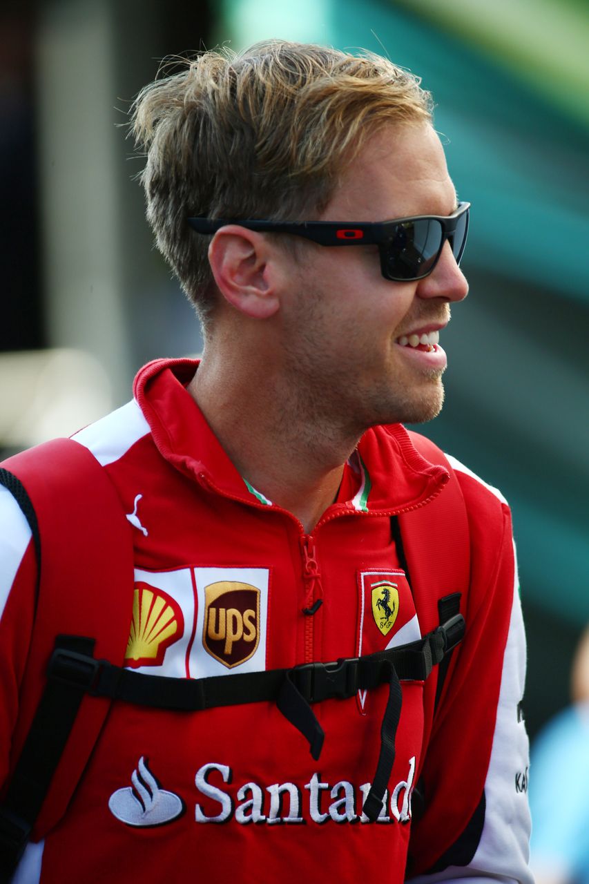 GP BELGIO, 21.08.2015 - Sebastian Vettel (GER) Ferrari SF15-T
