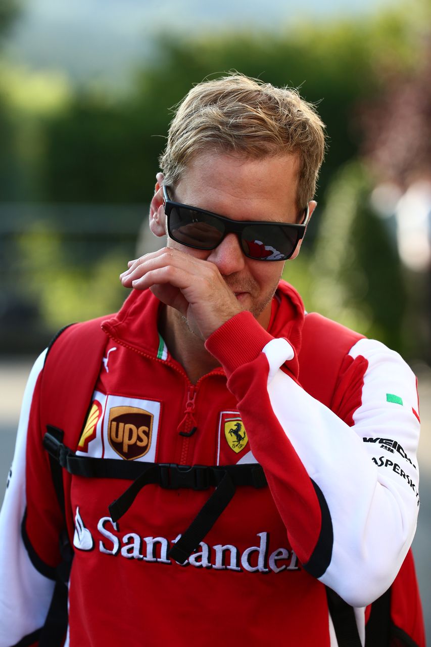 GP BELGIO, 21.08.2015 - Sebastian Vettel (GER) Ferrari SF15-T