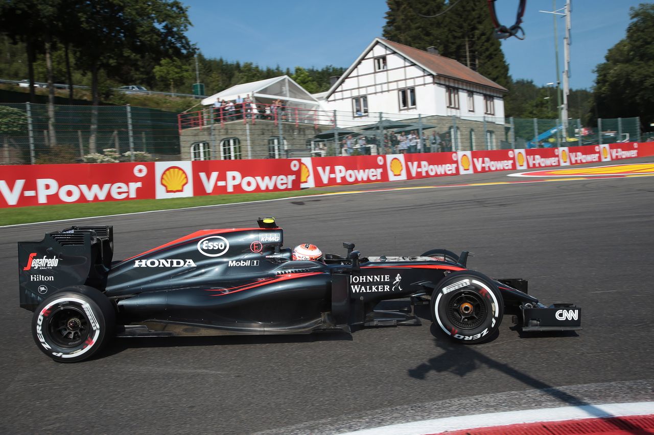 GP BELGIO, 21.08.2015 - Prove Libere 1, Jenson Button (GBR)  McLaren Honda MP4-30.