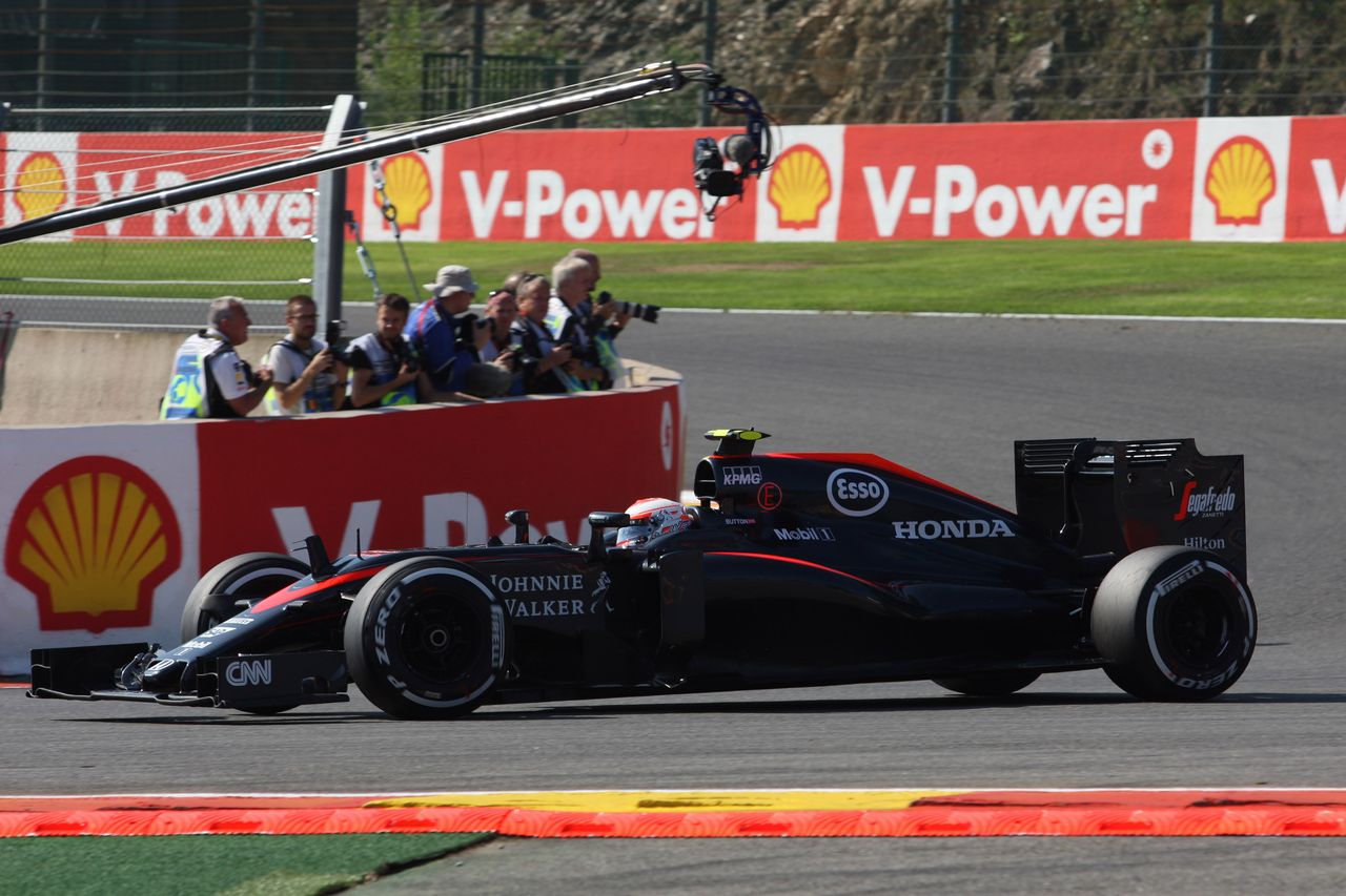 GP BELGIO, 21.08.2015 - Prove Libere 1, Jenson Button (GBR)  McLaren Honda MP4-30.