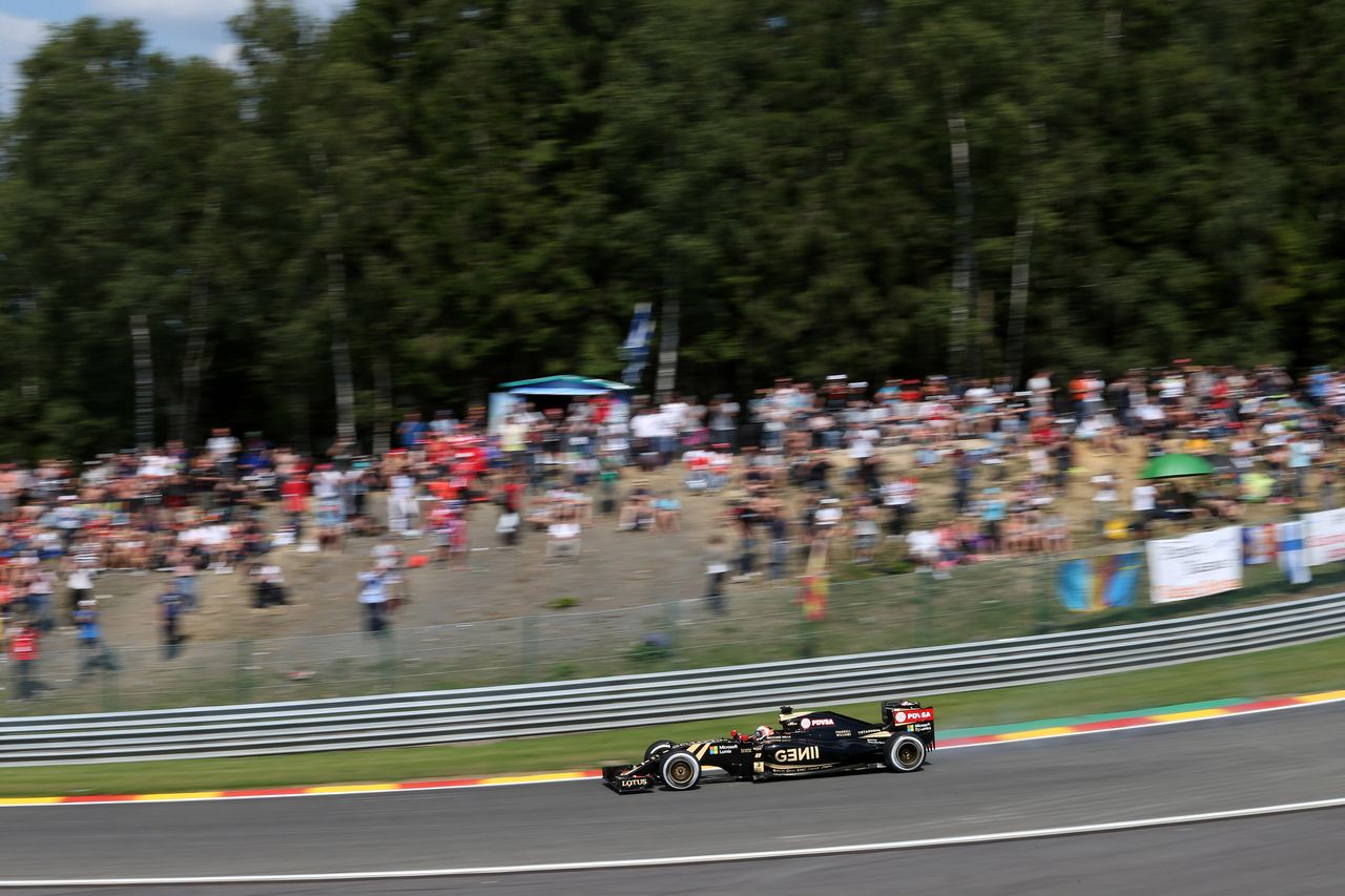 GP BELGIO, 21.08.2015 - Prove Libere 2, Romain Grosjean (FRA) Lotus F1 Team E23