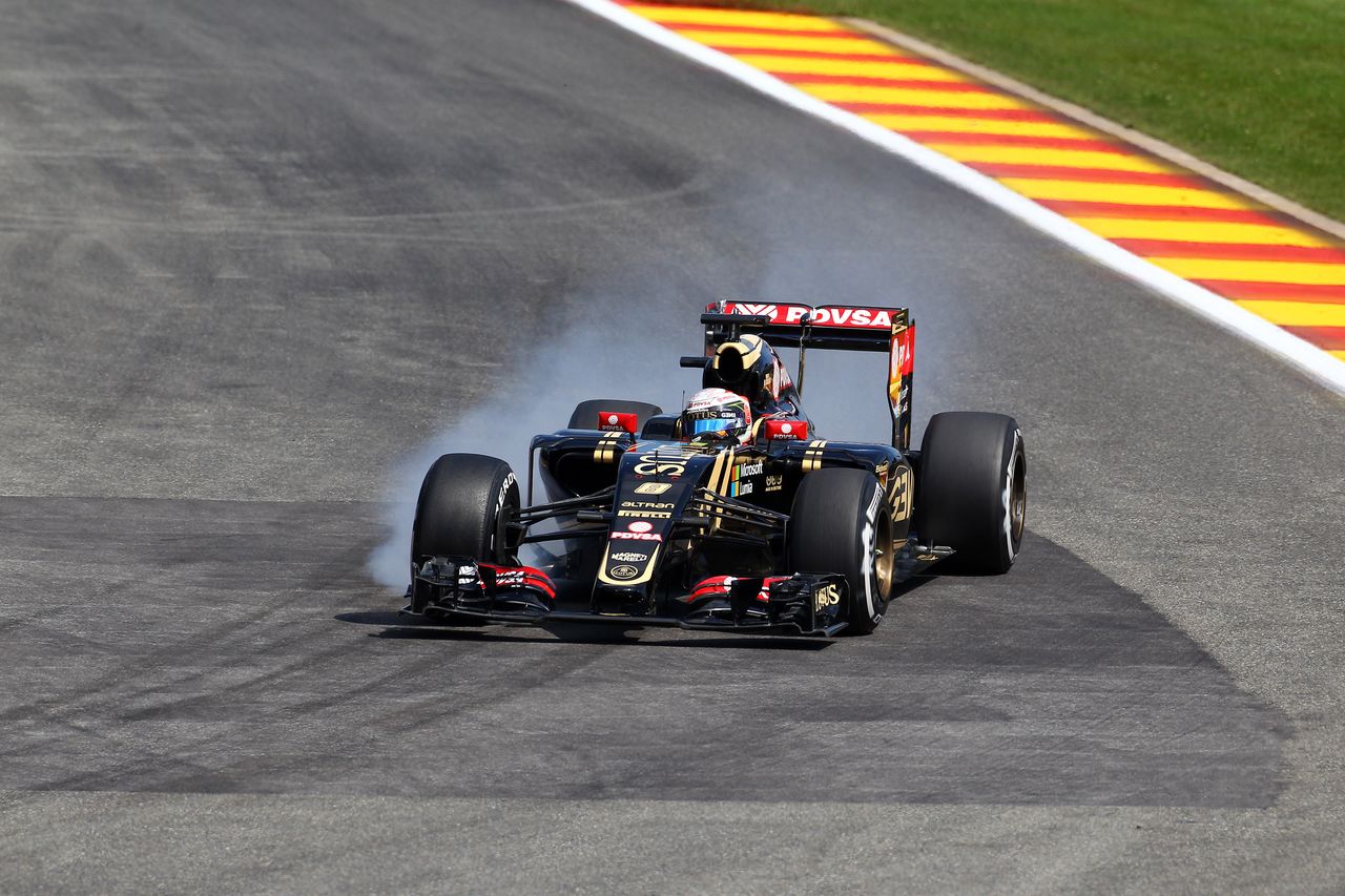 GP BELGIO, 21.08.2015 - Prove Libere 2, Romain Grosjean (FRA) Lotus F1 Team E23