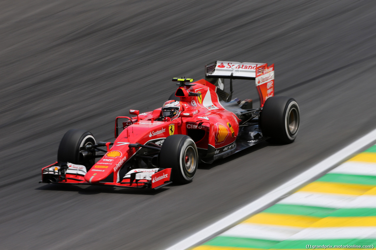 GP BRASILE, 15.11.2015 - Gara, Kimi Raikkonen (FIN) Ferrari SF15-T