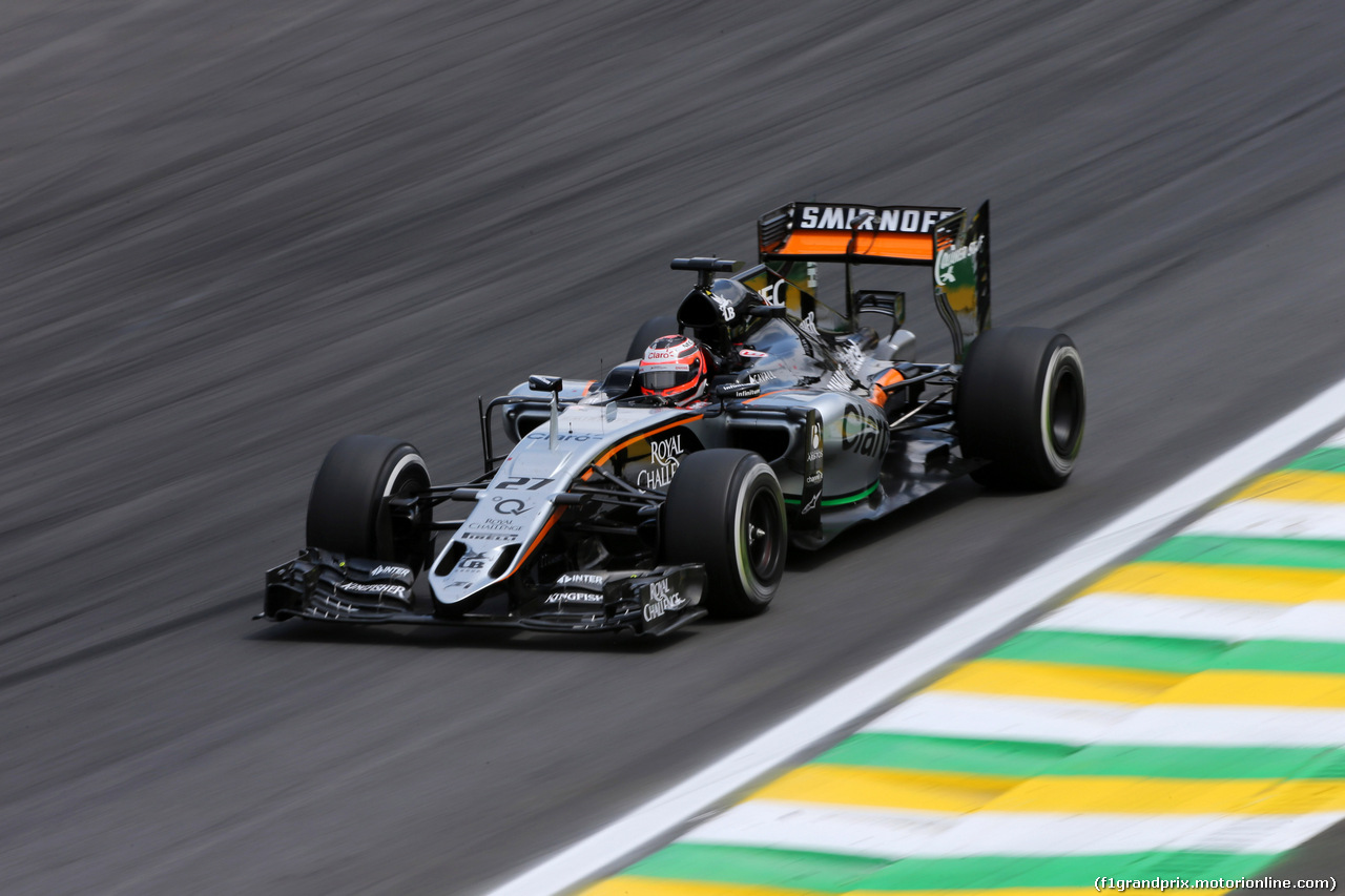 GP BRASILE, 15.11.2015 - Gara, Nico Hulkenberg (GER) Sahara Force India F1 VJM08