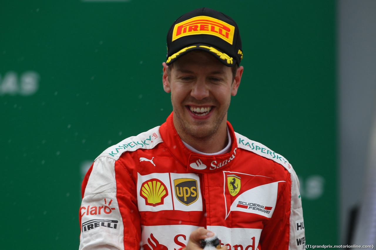 GP BRASILE, 15.11.2015 - Gara, terzo Sebastian Vettel (GER) Ferrari SF15-T