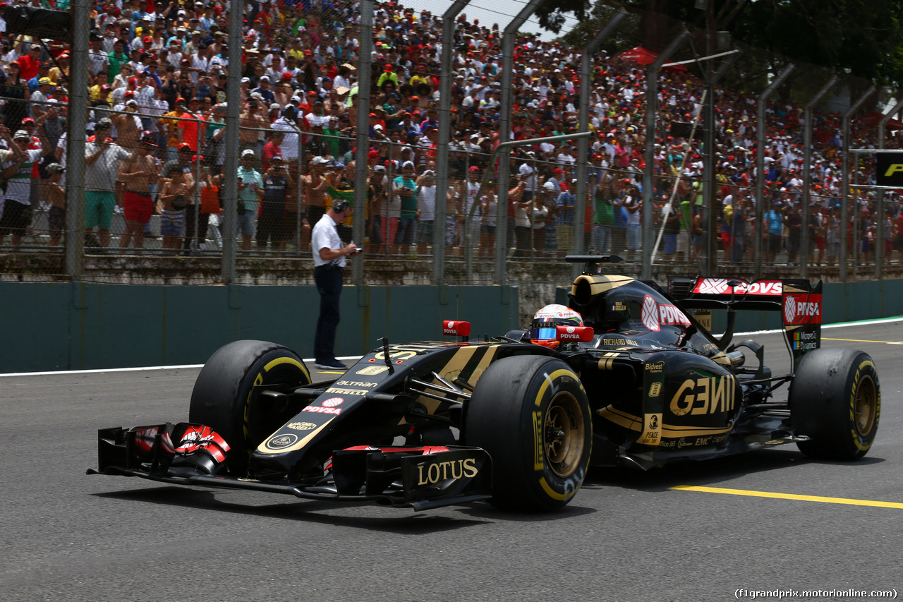 GP BRASILE, 15.11.2015 - Gara, Romain Grosjean (FRA) Lotus F1 Team E23