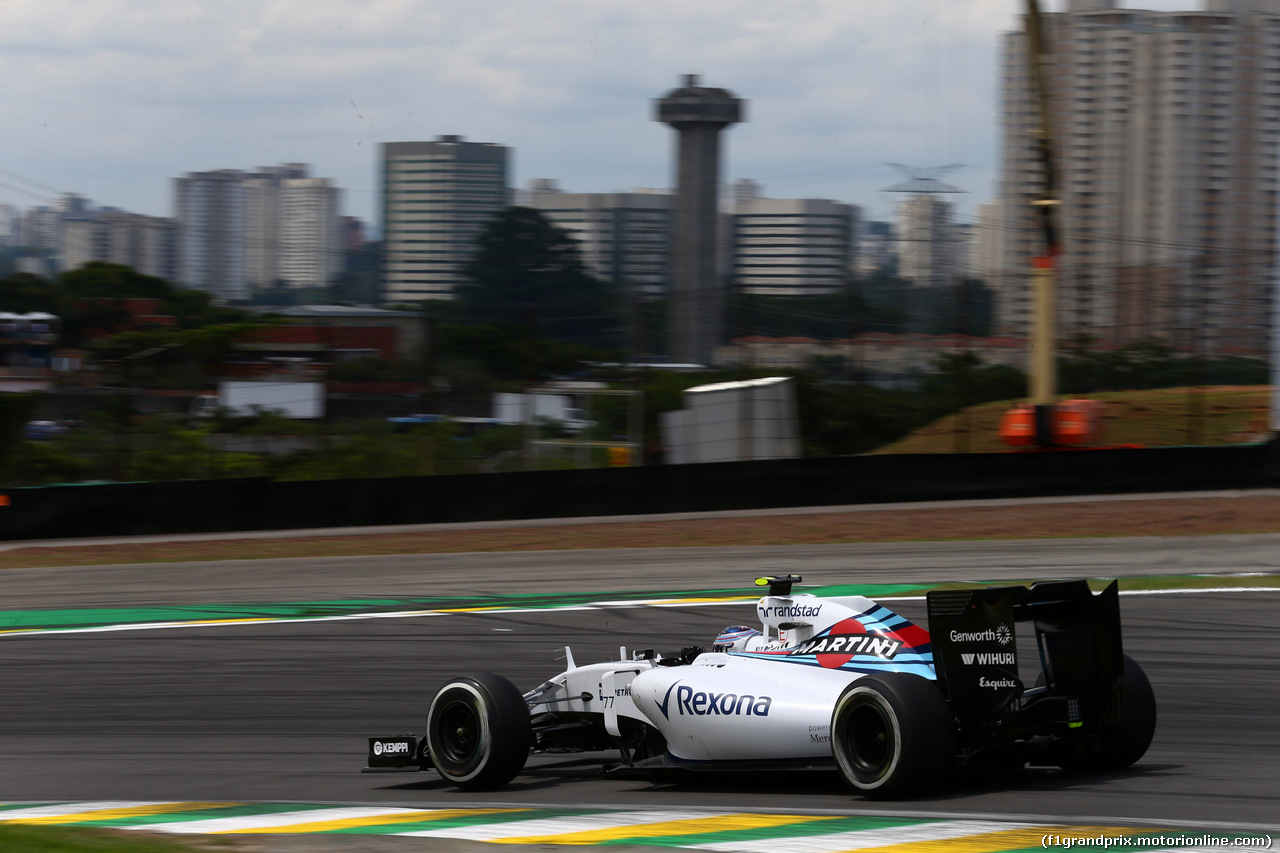 GP BRASILE, 15.11.2015 - Gara, Valtteri Bottas (FIN) Williams F1 Team FW37