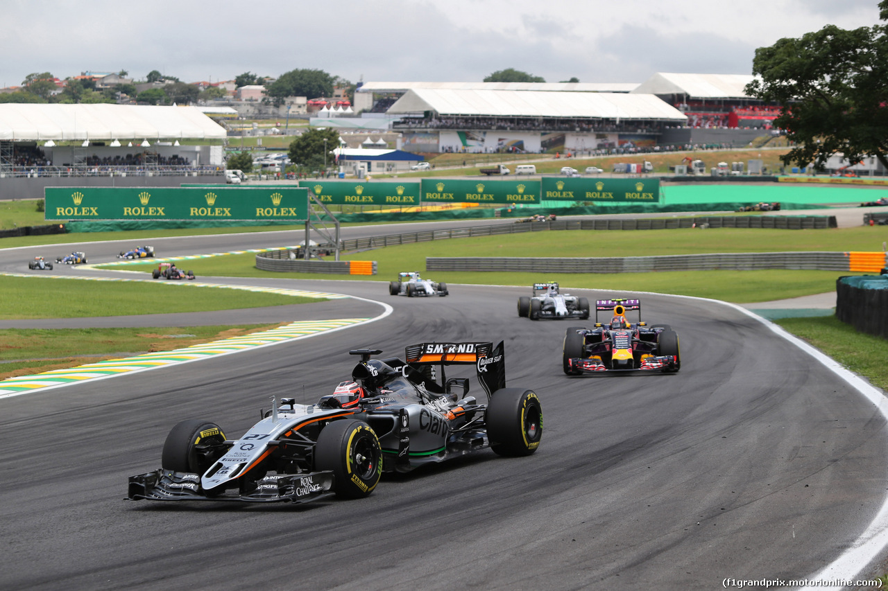 GP BRASILE, 15.11.2015 - Gara, Nico Hulkenberg (GER) Sahara Force India F1 VJM08