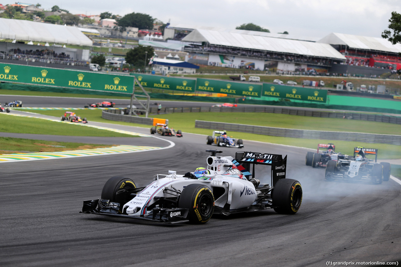 GP BRASILE, 15.11.2015 - Gara, Felipe Massa (BRA) Williams F1 Team FW37